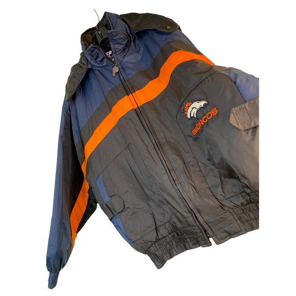 VTG Pro Player Denver Broncos Jacket XL / 2XL  Embroider Logos Quilted 8980 - Picture 1 of 13